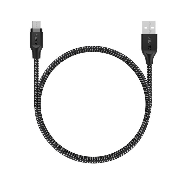 كابل اوكي مايكرو USB - 1.2 متر - أسود و أبيض - CB-AM1