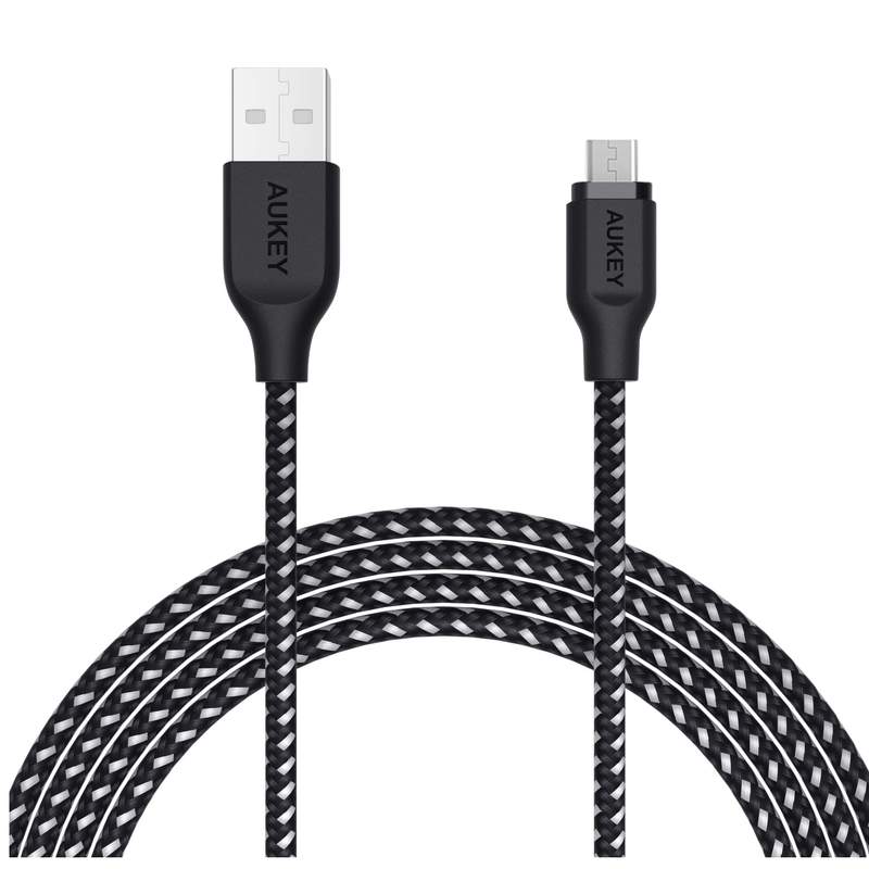 كابل اوكي مايكرو USB - 1.2 متر - أسود و أبيض - CB-AM1