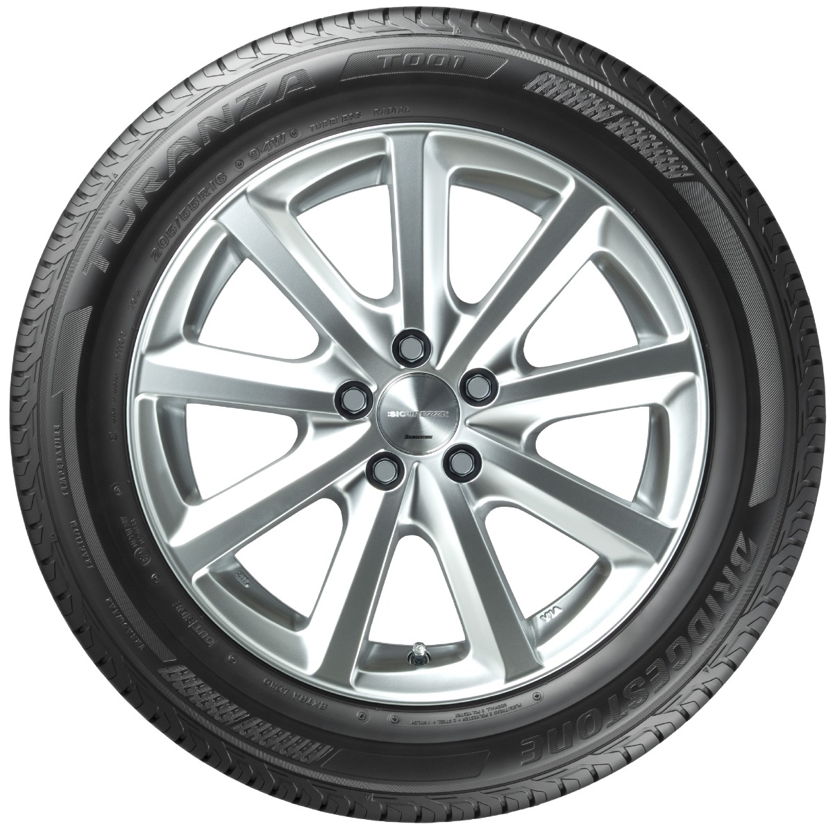 Bridgestone Turanza T001 R Run Flat Car Tire - 225/50R18