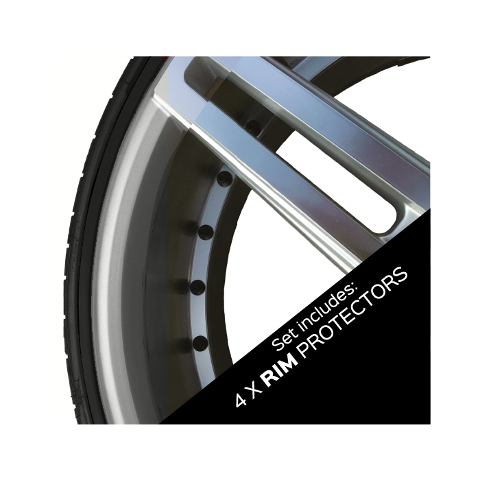 Fit&Fix  RimSavers Alloy Wheel Rim Protector - Set of 4 - Black