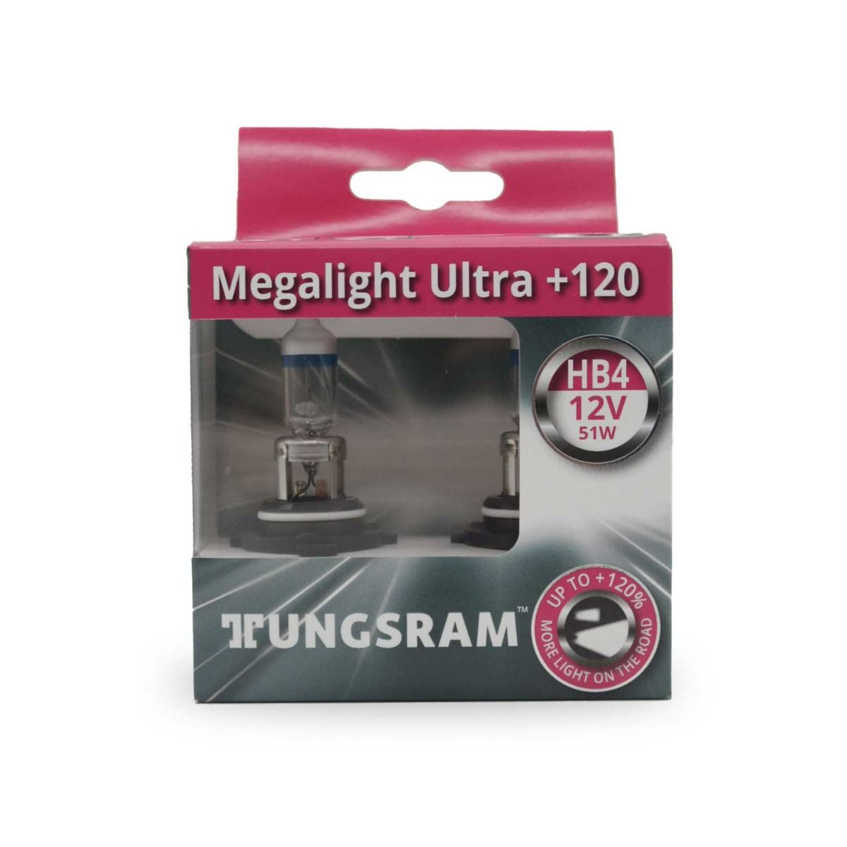 Tungsram Megalight Ultra +120 Halogen Headlight Lamp, HB4/9006SNU