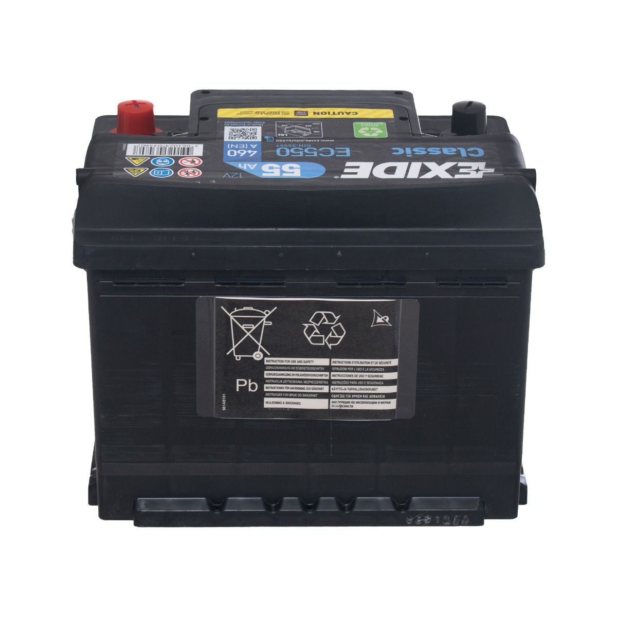 Exide Car Battery - 55Ah - DIN55 - R