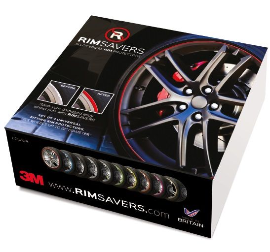 Fit&Fix  RimSavers Alloy Wheel Rim Protector - Set of 4 - Red